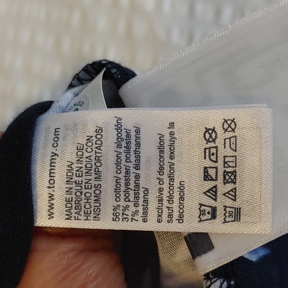 💚Tommy Hilfiger Women's Kiwi Printed Logo Sports Bra CD4 Blue Small NWT - Picture 6 of 6